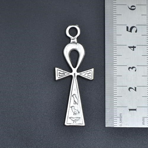 Ankh Anahtarı - Nilin Anahtarı Örme Zincir Kolye - Gümüş Kaplama - Erkek Kadın Kolye - No:1363