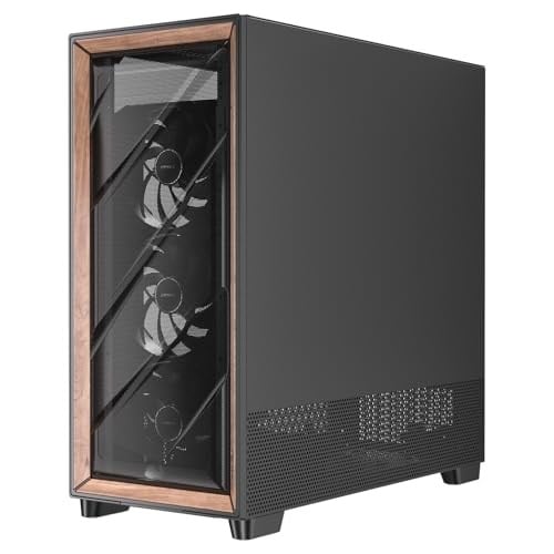 Antec Flux Pro, 6x PWM Fan Dahil, Ahşap Ön Panel, iShift PSU 90° Montaj, Type-C, 420mm Radyatör Desteği, Sıcaklık Göstergeli, Tam Kule E-ATX PC Kasası, Siyah