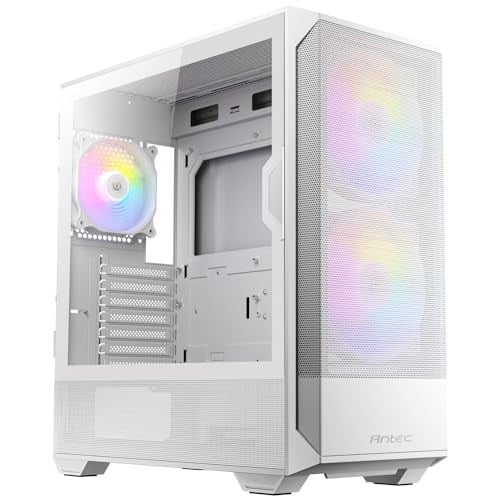 Antec NX416L, Mesh Ön Panel, 2x160mm ve 1x120mm ARGB Fan Dahil, Type-C, Temperli Cam Menteşe Yan Panel, 360mm Radyatör Desteği, Mid-Tower ATX Oyun Kasası, Beyaz