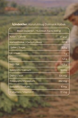 ANTEP PAZARI DOLMALIK KABAK KURUSU (ADET, 25)