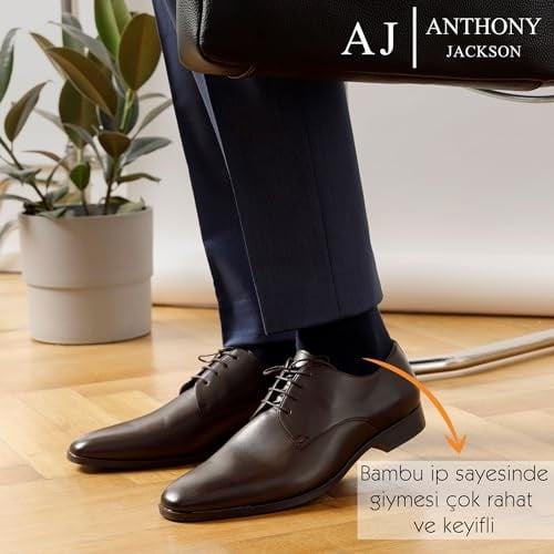 Anthony Jackson 6 Çift Kutulu BAMBU Premium Klasik Erkek Çorap