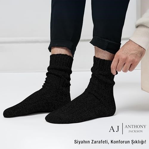 Anthony Jackson Doğal Pamuktan Üretilmiş 4lü Kutu Dikişsiz Ribana Örgü Bio Naturel Kadın ve Erkek Çorap NaturWalk