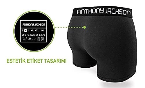 Anthony Jackson Likralı 3lü Kutu Premium Erkek Boxer Özel Kolleksiyon