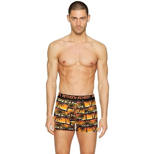 Anthony Jackson Likralı 5li-3lü Kutu Desenli Premium Erkek Boxer Palm Horizon