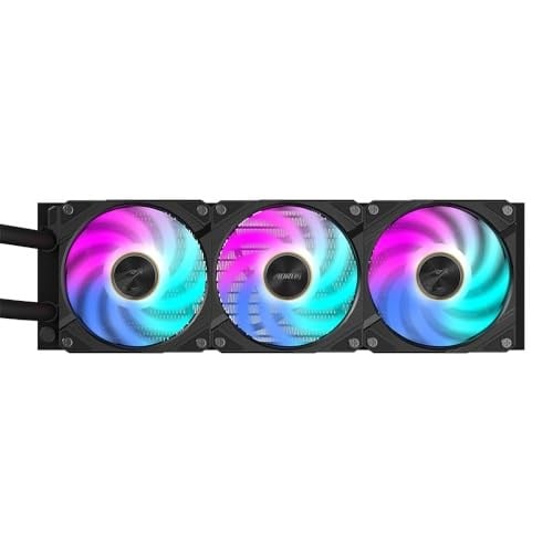 AORUS WATERFORCE X II 360 Manyetik Kilitleme Mekanizmalı Fan, 60 x 60mm Full Color LCD Ekran, Profesyonal Gaming Sıvı CPU Soğutucu