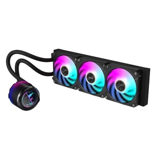 AORUS WATERFORCE X II 360 Manyetik Kilitleme Mekanizmalı Fan, 60 x 60mm Full Color LCD Ekran, Profesyonal Gaming Sıvı CPU Soğutucu