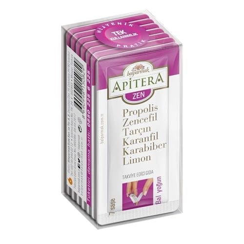Apitera Zen 7 g x 7 Adet (Zencefil, Propolis, Tarçın, Karanfil, Karabiber, Limon, Bal)