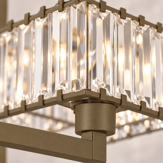 Apliqa Brambles 6lı Eskitme Kristalli Taşlı Modern Tasarım Kristal Salon Avize