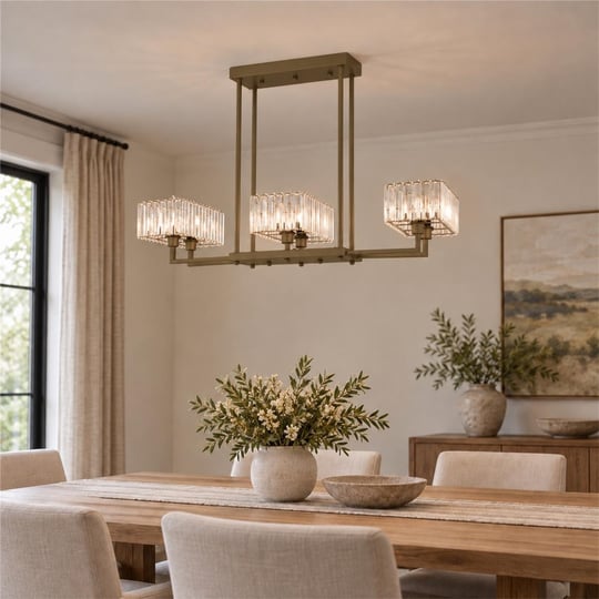 Apliqa Brambles 6lı Eskitme Kristalli Taşlı Modern Tasarım Kristal Salon Avize