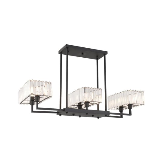 Apliqa Brambles 6lı Siyah Kristalli Taşlı Modern Tasarım Kristal Salon Avize