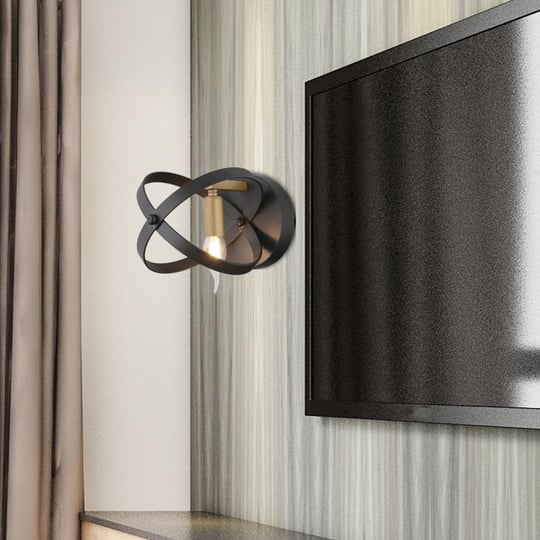 Apliqa Caliope Eskitme Duylu Siyah Modern Oturma Odası, Koridor, Yatak Başı, Salon Aplik