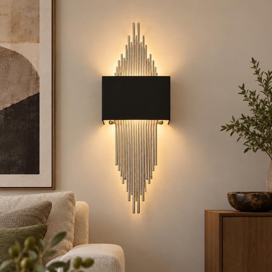 Apliqa Cannes Krom Kaplamalı Modern Duvar Lambası Yatak Odası-yatak Başı Tasarım Aplik