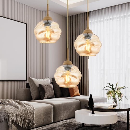 Apliqa Darko 3lü Yuvarlak Eskitme Modern Sarkıt Oturma Odası Salon Sarkıt Avize