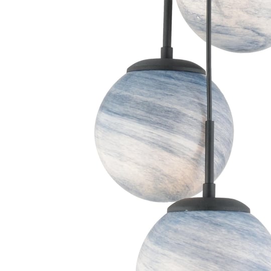 Apliqa Efser 3lü Yuvarlak Modern Oturma Odası Salon Sarkıt Avize