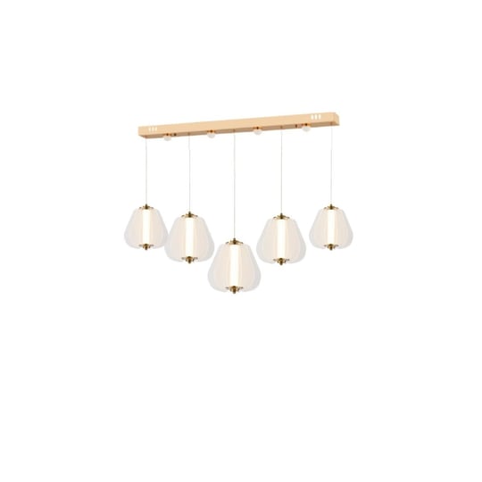 Apliqa Hopps 90 Watt 5li Sıralı Bakır Led Sarkıt Avize