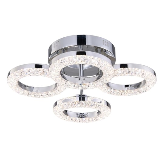 Apliqa Oylum 4lü Krom 24 Watt Kristalli Koridor Salon Led Plafonyer Avize