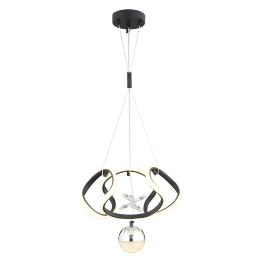 Apliqa Pelin Tekli Siyah Krom 3 Renkli 39 Watt Ledli Modern Oturma Odası, Koridor, Salon Led Avize