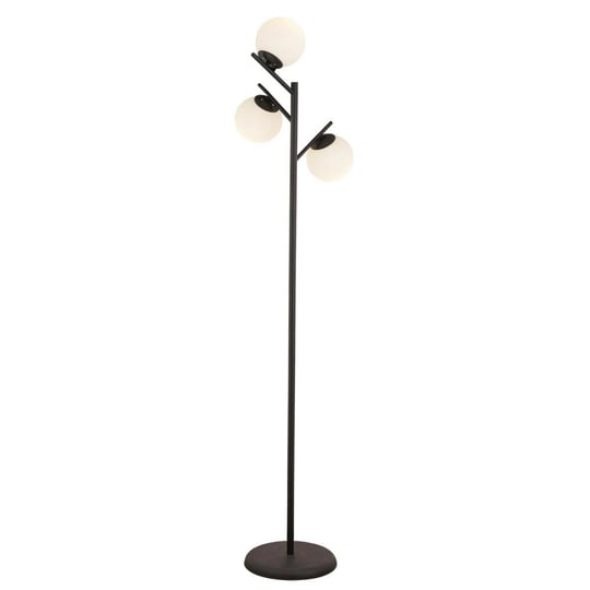 Apliqa Renji 3lü Siyah Boyalı Beyaz Camlı Modern Tasarım Metal Lambader