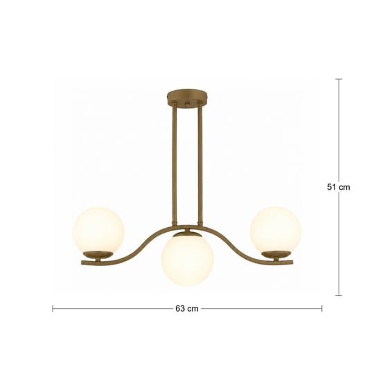 Apliqa Severus 3lü Eskitme Modern Salon Kafe Restoran İçin Uygun, Salon Avize