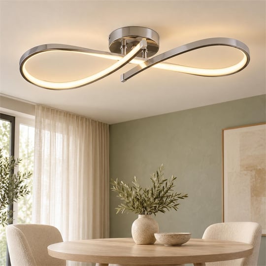 Apliqa Vetto Krom 38 Watt Plafonyer 3 Renkli Ledli Modern Mutfak Banyo Led Salon Sarkıt Avize