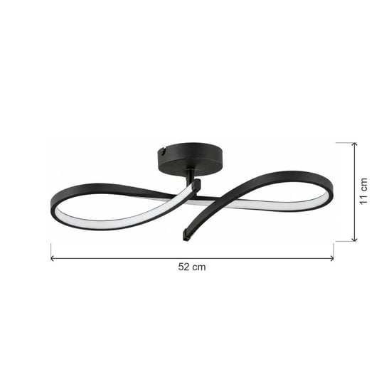 Apliqa Vetto Siyah 38 Watt Plafonyer 3 Renkli Ledli Modern Mutfak Banyo Led Salon Sarkıt Avize