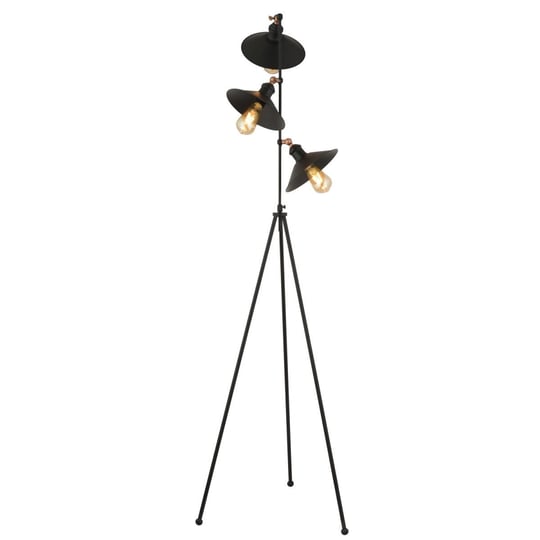 Apliqa Violet 3lü Siyah Modern Tasarım Retro 3 Ayaklı Abajur Lamba Metal Lambader