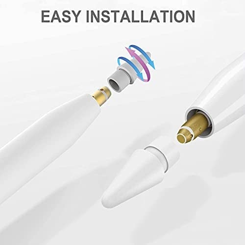 Apple Pencil 1. ve 2. Nesil iPad Pro Kalem ile Uyumlu Yedek İpuçları, Apple Pencil 2 Gen iPad Pro Kalem Beyaz 2li Paket için Yüksek Hassasiyetli Apple Kalem Uçları