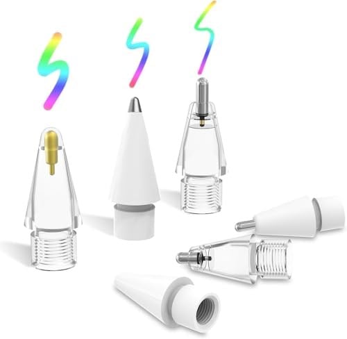 Apple Pencil 2./1. Nesil ve Apple Pencil Pro/USB-C için iPad Pro/Mini/Air Dayanıklı 6 Yedek Uçları