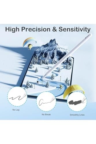 Apple Pencil 2./1. Nesil ve Apple Pencil Pro/USB-C için iPad Pro/Mini/Air Dayanıklı 6 Yedek Uçları