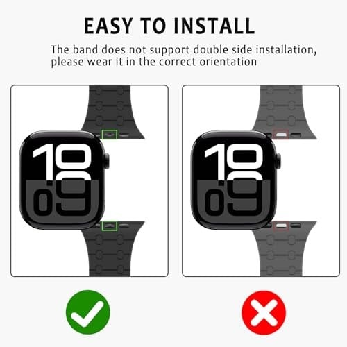 Apple Watch Band 49 mm 46 mm 45 mm 44 mm 42 mm 41 mm 40 mm 38 mm, iWatch Ultra 3/2/1 SE3 Serisi 11 10 9 8 7 6-1 için Silikon Manyetik Aya - Seçenekler: 42(Series 11/10)/41/40/38mm, 42mm/44mm/45mm/49mm