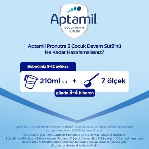 Aptamil 3 Prebiyotikli Devam Sütü 1200 Gr