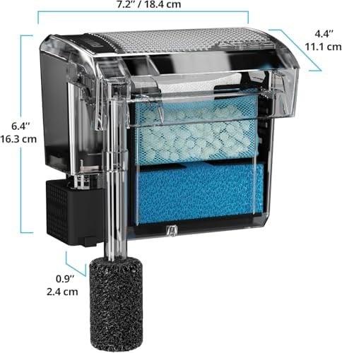 AquaClear 50 Güç Filtresi, 20 ila 50 Galon Akvaryumlar için Balık Tankı Filtresi (Ambalaj değişebilir)