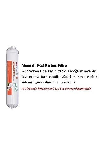 aquafit Post Karbon - Alkali - Mineral 3lü Su Arıtma Filtresi (Tüm Cihazlarla Uyumludur)