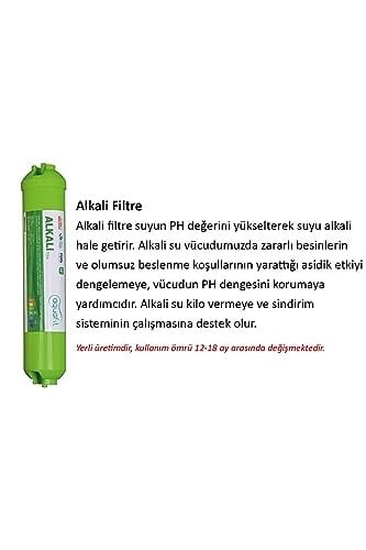 aquafit Post Karbon - Alkali - Mineral 3lü Su Arıtma Filtresi (Tüm Cihazlarla Uyumludur)