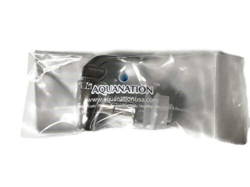 AquaNation BPA İçermeyen Yedek Soğutucu Musluk Su Şişesi Sürahisi Seramik Su Kabı Yeniden Kullanılabilir Musluk Su İçecek Kolu Dökme Dağıtıcı Valf Yerçekimi Su Musluğu - Krom (1)