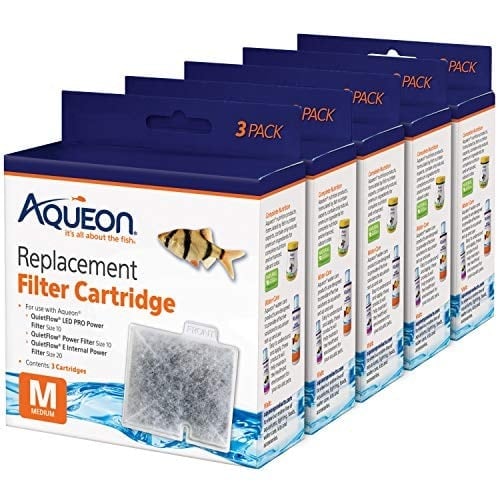 Aqueon Akvaryum Balık Tankı Yedek Filtre Kartuşları Orta - 15 paket