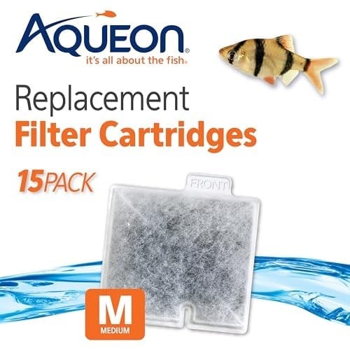 Aqueon Akvaryum Balık Tankı Yedek Filtre Kartuşları Orta - 15 paket
