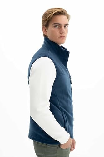 Ar-ma Erkek Polar Yelek Regular Fit Tam Fermuarlı%100 Polyester Softech Kışlık Cepli Baskısız K26424674201 İndigo-İ1