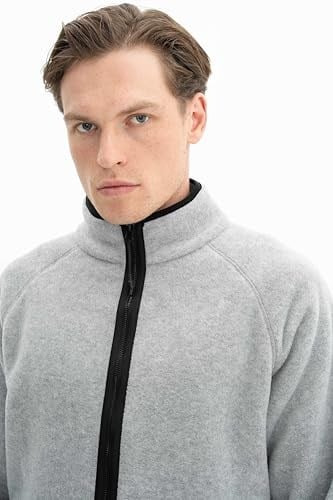 Ar-ma Erkek Tam Fermuar Sweatshirt Baskisiz Basic Fleto Fermuar Cepli Dik Yaka Örme Kumaş Regular Fit%100 Polyester Softech Polar K26324674601