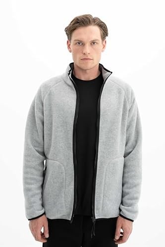 Ar-ma Erkek Tam Fermuar Sweatshirt Baskisiz Basic Fleto Fermuar Cepli Dik Yaka Örme Kumaş Regular Fit%100 Polyester Softech Polar K26324674601