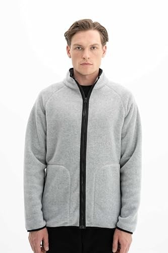 Ar-ma Erkek Tam Fermuar Sweatshirt Baskisiz Basic Fleto Fermuar Cepli Dik Yaka Örme Kumaş Regular Fit%100 Polyester Softech Polar K26324674601