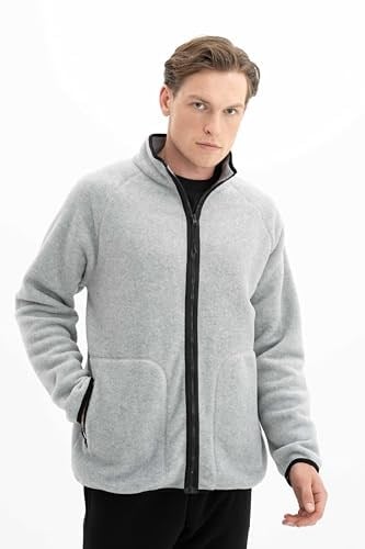 Ar-ma Erkek Tam Fermuar Sweatshirt Baskisiz Basic Fleto Fermuar Cepli Dik Yaka Örme Kumaş Regular Fit%100 Polyester Softech Polar K26324674601