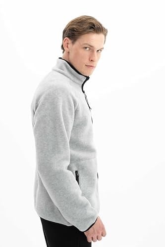 Ar-ma Erkek Tam Fermuar Sweatshirt Baskisiz Basic Fleto Fermuar Cepli Dik Yaka Örme Kumaş Regular Fit%100 Polyester Softech Polar K26324674601