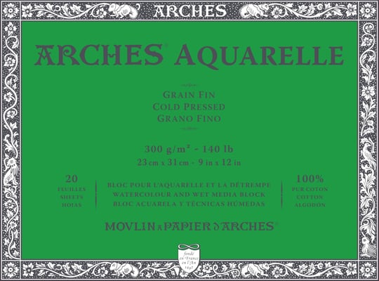 Arches Cold Press Suluboya Blok 23x31cm 300gr 20 Y