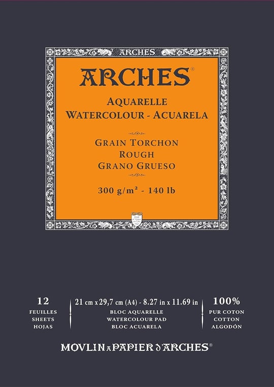 Arches Sulboya Defteri, 21 X 29, 7Cm, 12 Sayfa, 300Gr