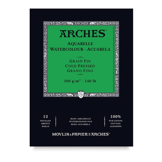 Arches Suluboya Defteri, 14, 8 X 21Cm, 12 Sayfa, 300Gr