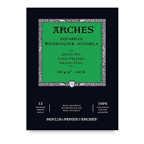 Arches Suluboya Defteri, 14, 8 X 21Cm, 12 Sayfa, 300Gr