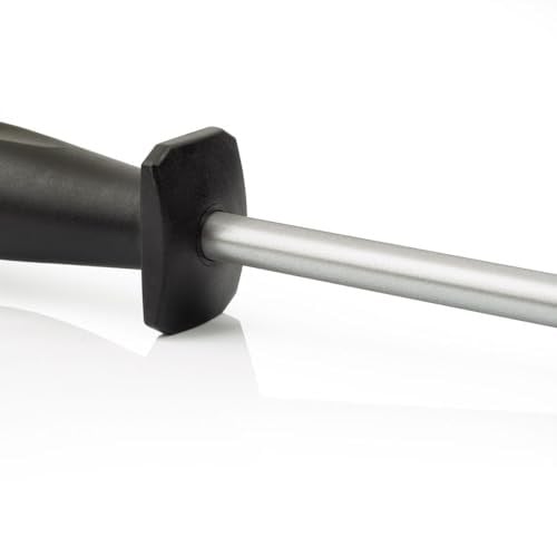 ARCOS Steela 230mm Karbon Çelik ve Elmastan Üretilmiş Manuel Bıçak Bileyici. Ergonomik Polipropilen Saplı Profesyonel Kalemtıraş. Sağlak ve sollak. Siyah Renk