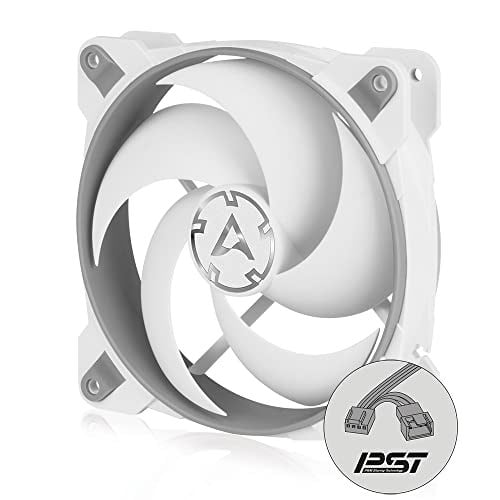 ARCTIC BioniX P120 PC fanı, 120 mm oyun kasası fanı, PWM PST paylaşım fonksiyonu, statik basınç için optimize edilmiştir, soğutucu, RPM senkronizasyonu, 200-2100 RPM - gri/beyaz
