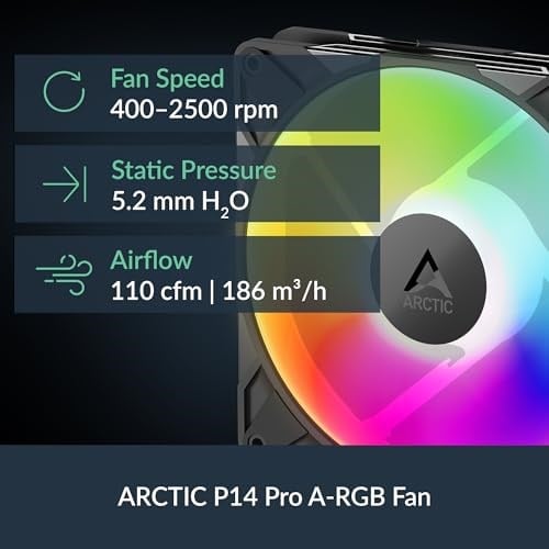 Arctic Liquid Freezer III Pro 280 A-RGB Intel/AMD Uyumlu, 280mm Radyatörlü, 2x14cm P14 PRO A-RGB PWM Fanlı, Sıvı İşlemci Soğutucu Siyah (ACFRE00183A)